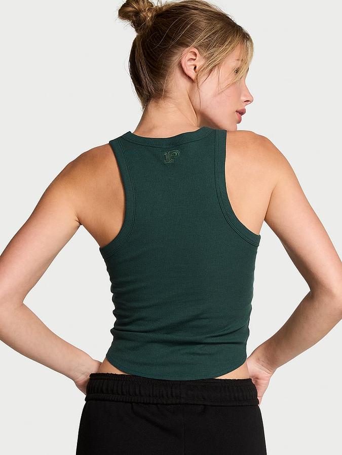 High-Neck Ribbed Tank image number 1