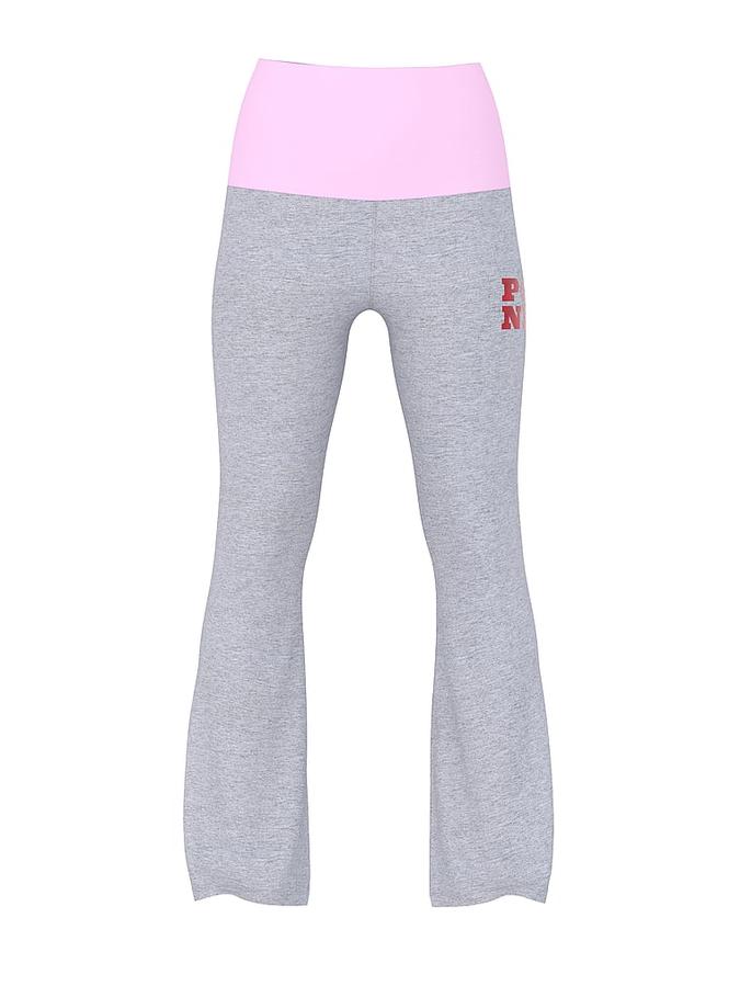 All-Day Cotton Foldover Flare Leggings image number 2