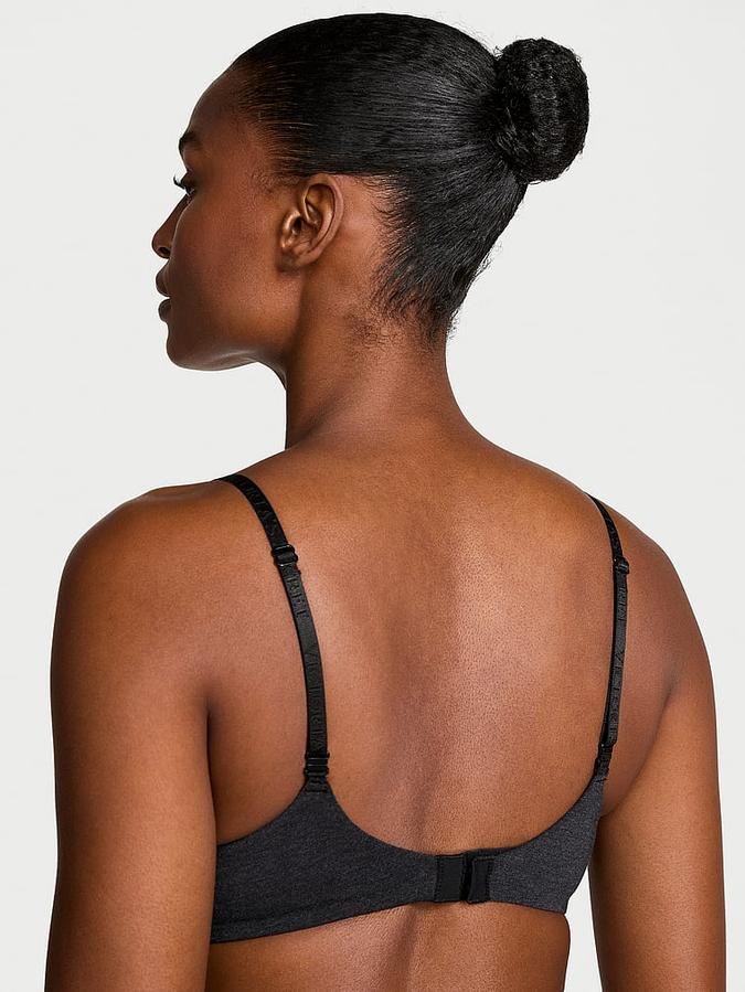 Cotton Logo Hardware Lightly Lined Demi Bra