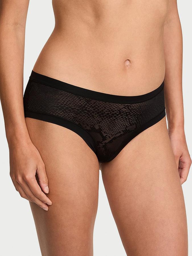 No-Show Snake Mesh Cheeky Panty