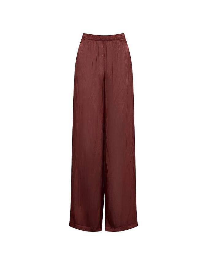Luxe Sheer Satin Wide-Leg Pant image number 2