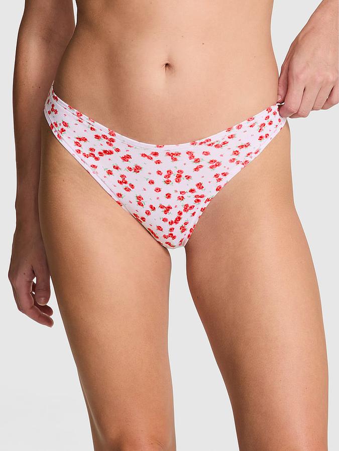 Cotton High-Leg Thong Panty image number 0