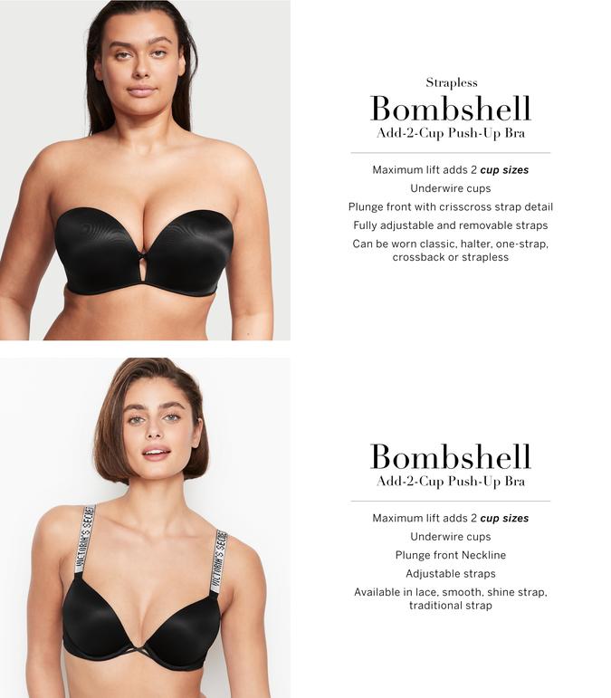 Bombshell Add-2-Cups Push-Up Strapless Bra image number 3