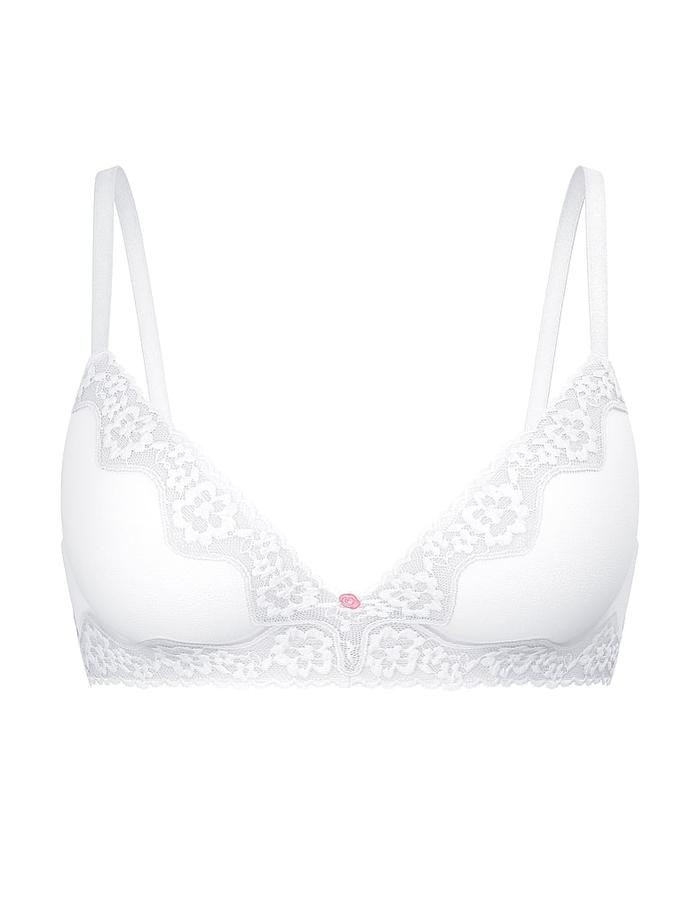 Cotton Shadow Stripe Lightly Lined Wireless Bra image number 2