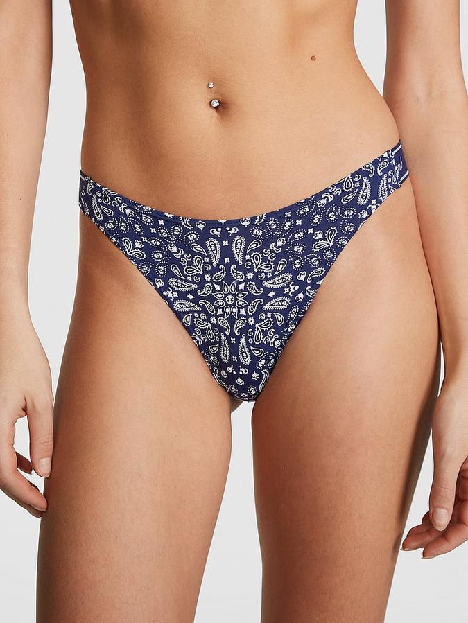 Logo Micro High-Leg Thong Panty image number 0