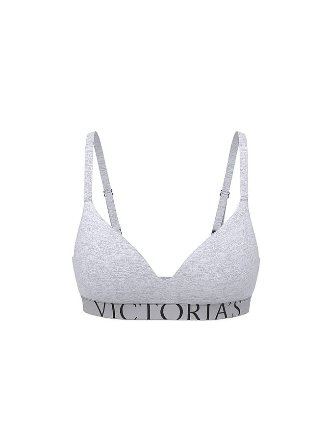 Cotton Exploded Logo Lightly Lined Wireless Bra image number 2