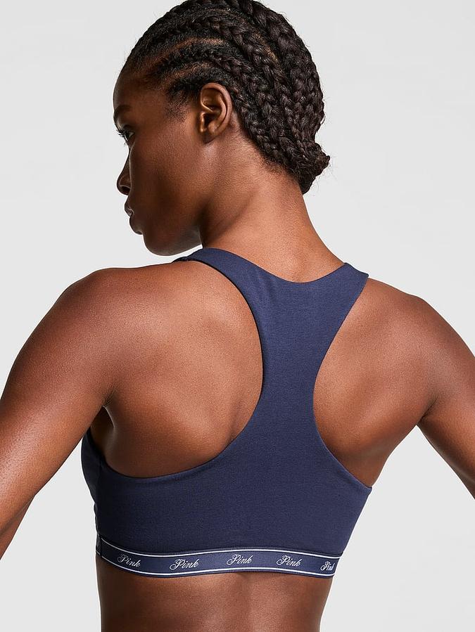 Cotton Logo Racerback Bralette image number 1