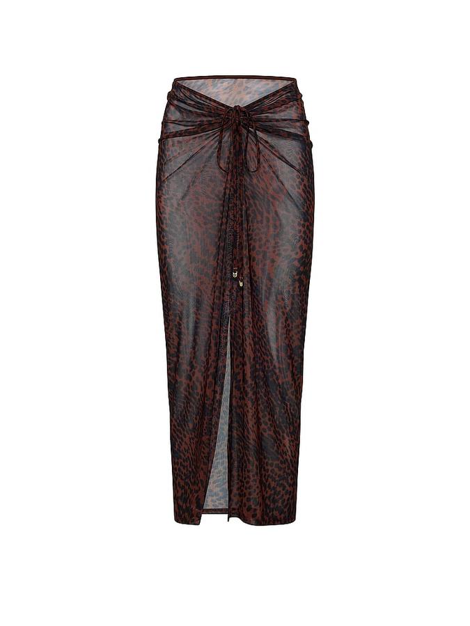 Beachwear Mesh Cinched Maxi Skirt image number 2