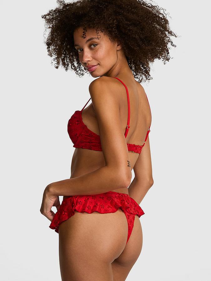 Mae Eyelet Thong Bikini Bottom image number 0