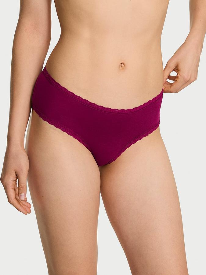 Cotton Lace-Waist Cheeky Panty