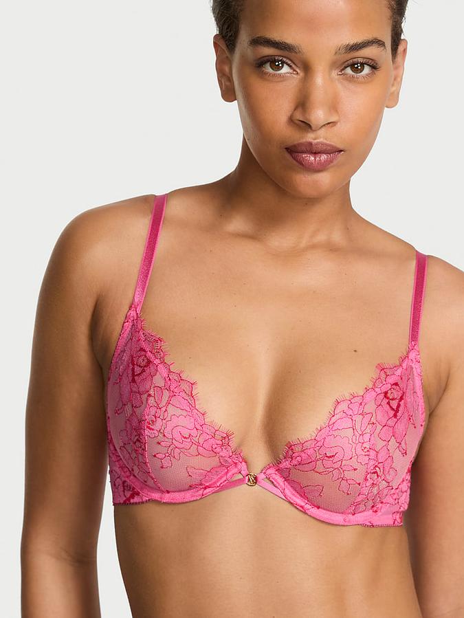 Rose Lace Unlined Demi Bra