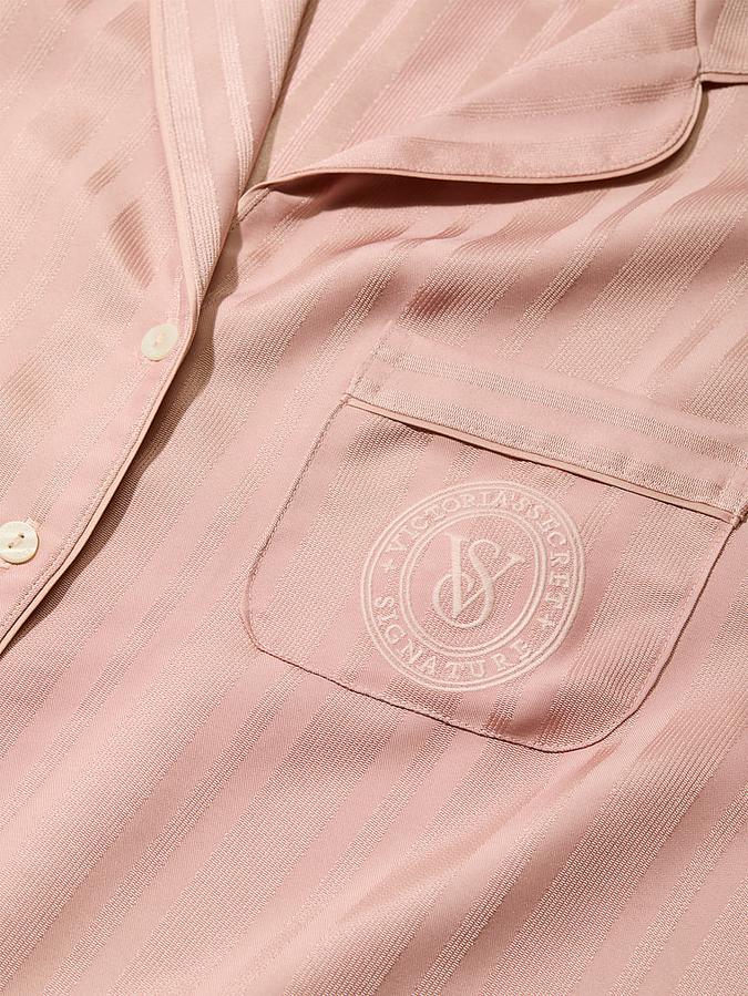 Glazed Satin Short Pajama Set image number 2