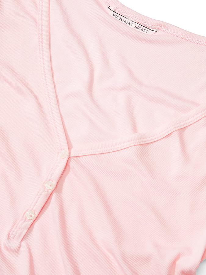 Ribbed Modal Henley Short Set image number 3