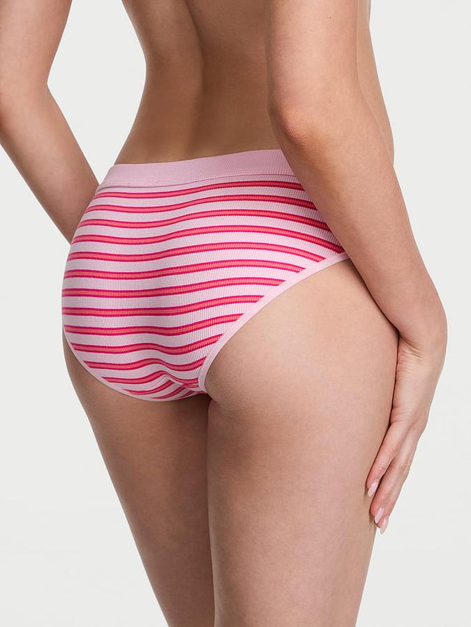Cotton Rib Logo Hardware Hiphugger Panty