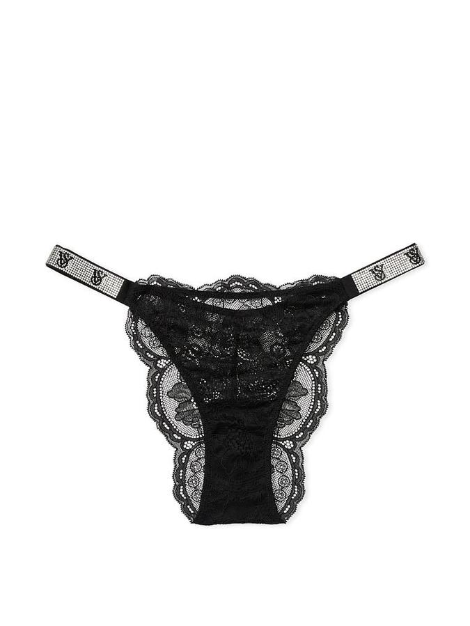 Shine Strap Lace Brazilian Panty