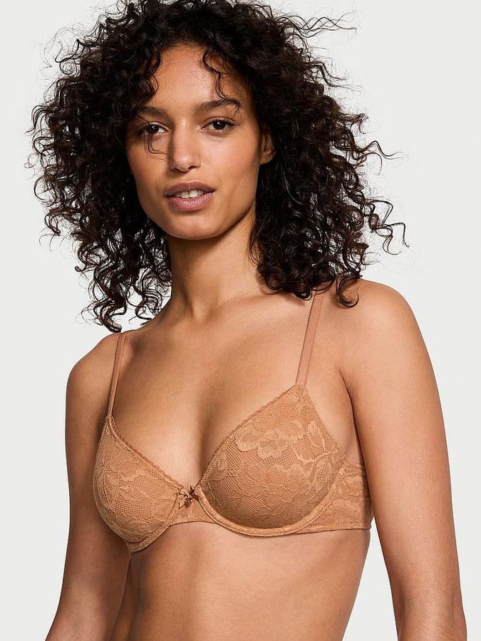 Invisible Lift Unlined Lace Demi Bra image number 0