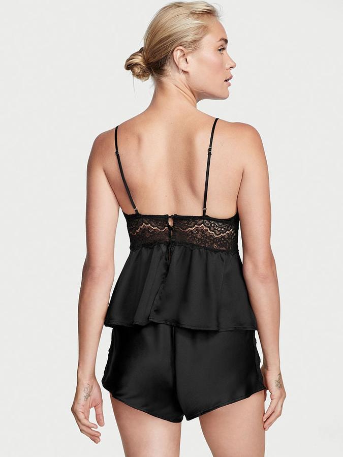 Stretch Lace & Satin Cami Set image number 1