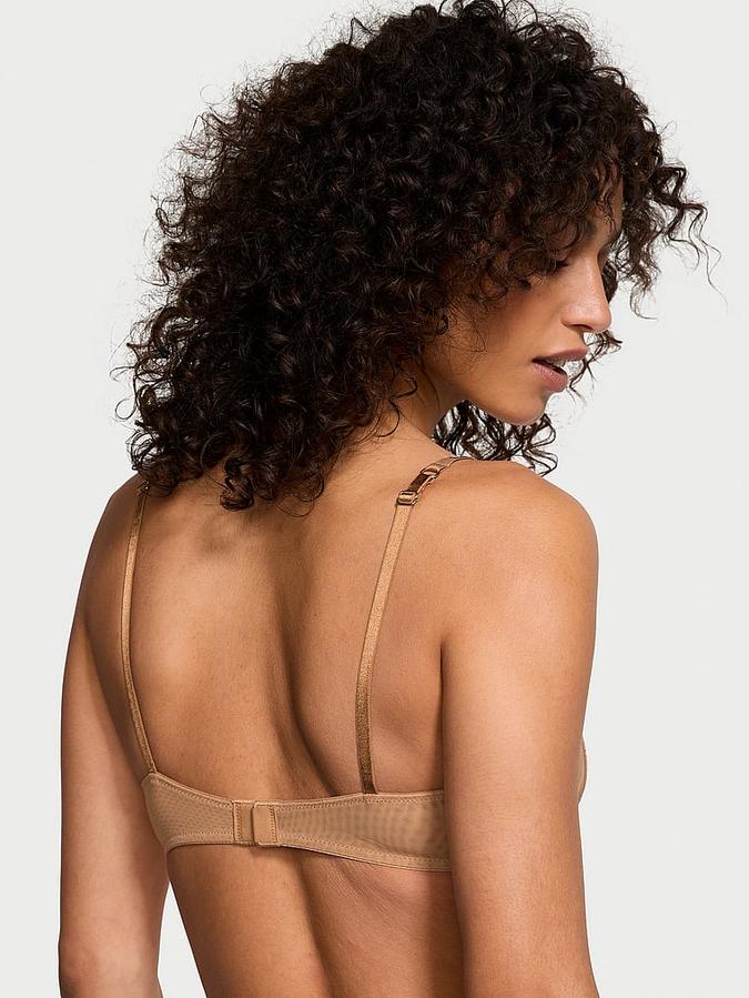 Sheer Shine Unlined Low-Cut Demi Bra image number 1