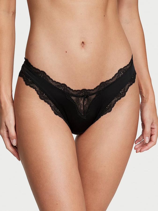 Lace-Trim Brazilian Panty