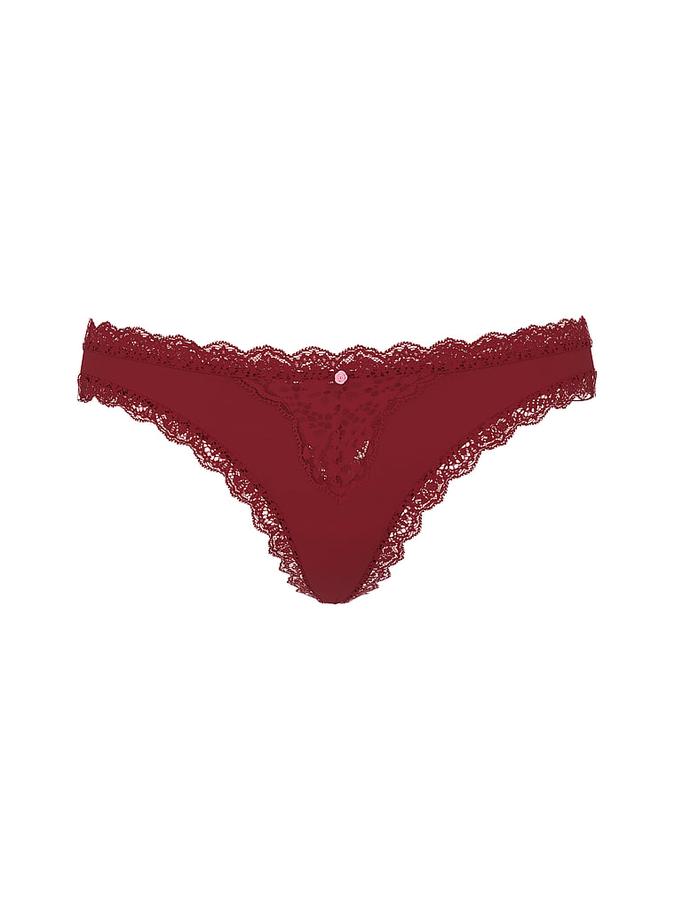 Lace-Trim Thong Panty image number 2