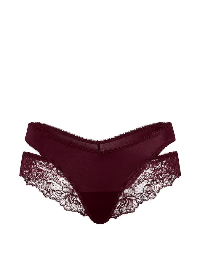 Rose Lace-Trim Cut-Out Cheeky Panty image number 2