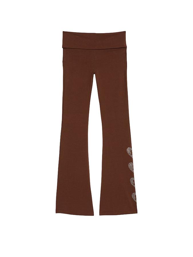 All Day Cotton Bling Foldover Flare Leggings image number 2