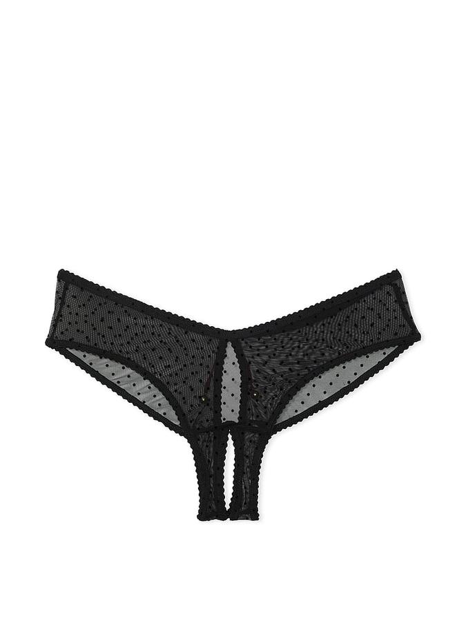 Jingle Bells Mesh Crotchless Cheeky Panty image number 2