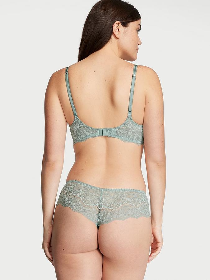 Lace Trim Hipster Thong Panty