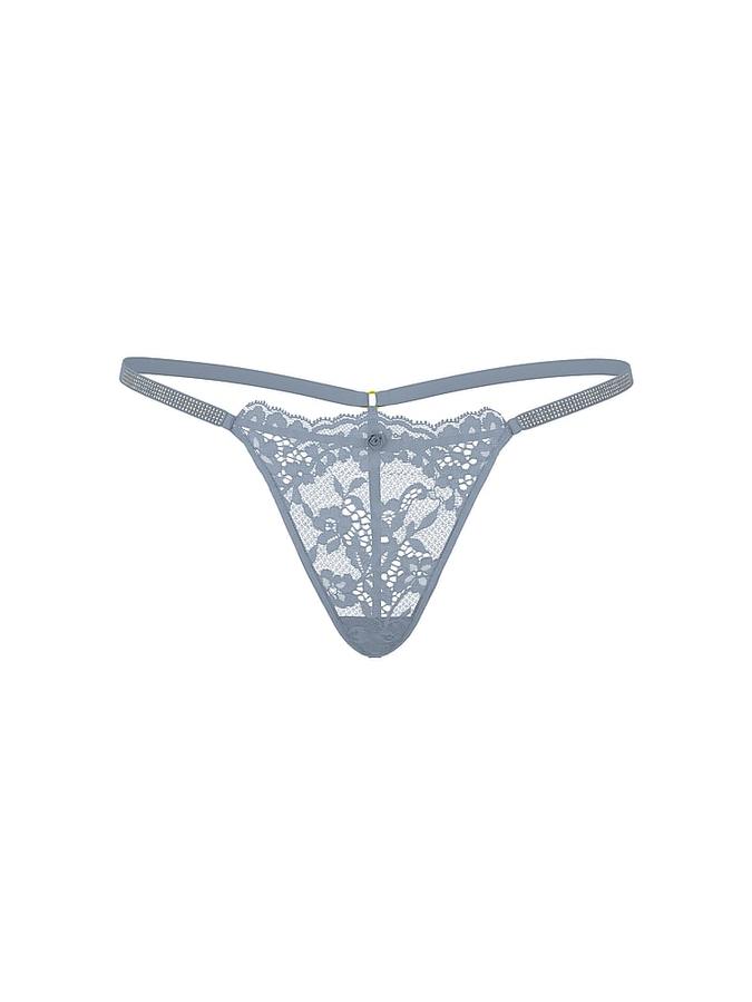 Twinkle Silver Lace V-String Panty