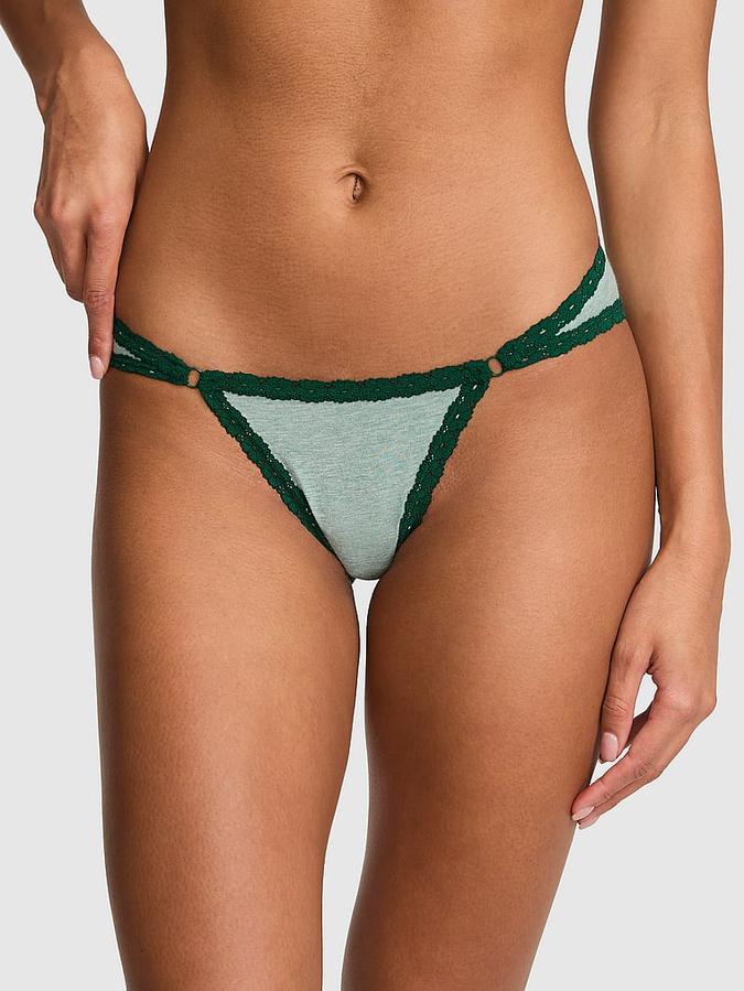 Cotton Lace-Trim Cheeky Panty
