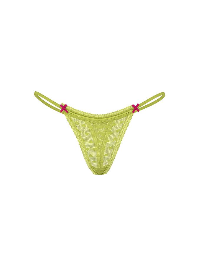 Heart Lace String Thong Panty image number 2