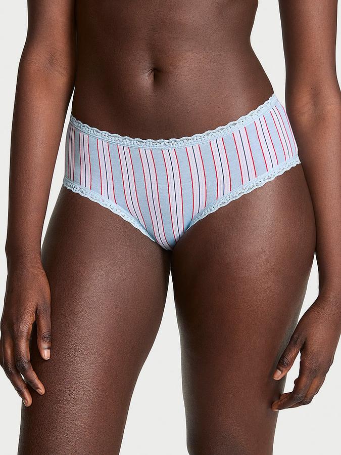 Cotton Lace-Waist Cheeky Panty