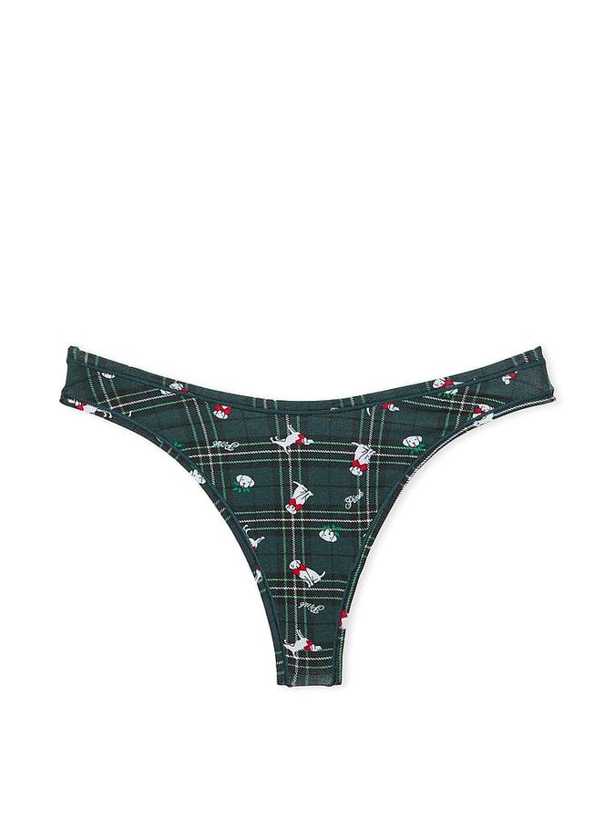 Cotton High-Leg Thong Panty