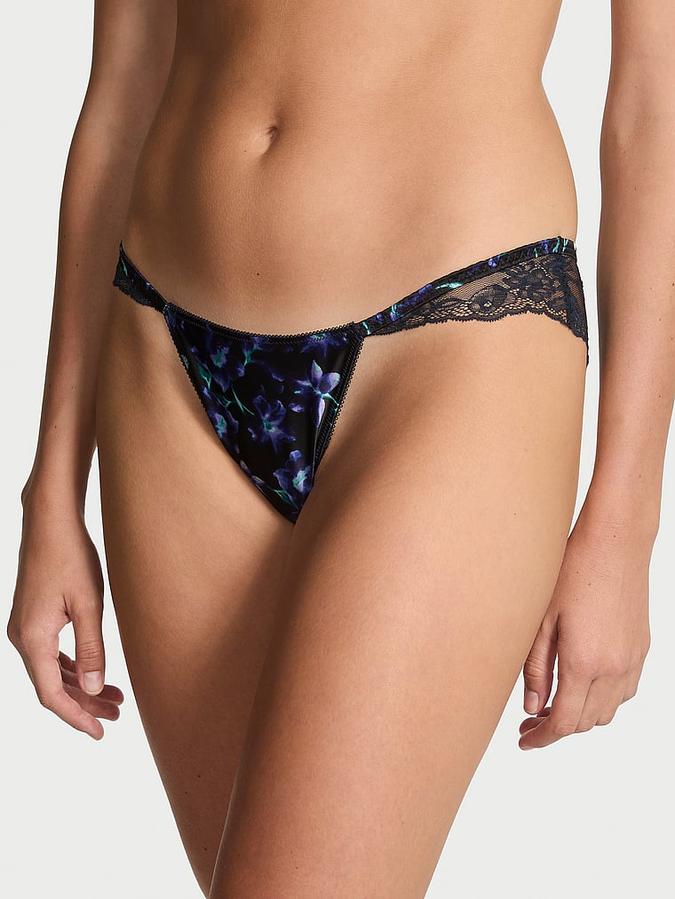 Satin Lace-Back Cheeky Panty image number 0