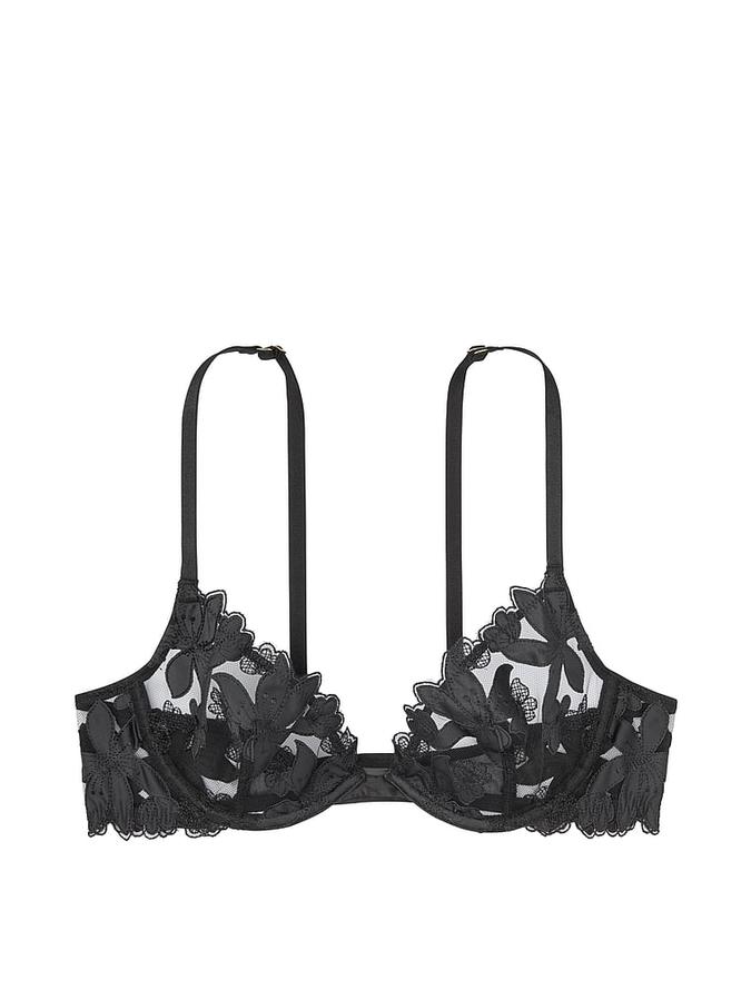 Ziggy Floral Embroidery Unlined Demi Bra image number 2