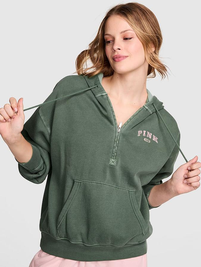 Ivy Fleece Campus Half-Zip Hoodie image number 0