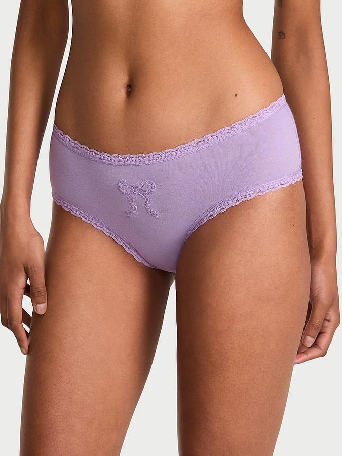 Cotton Lace Bow Cheeky Panty image number 0