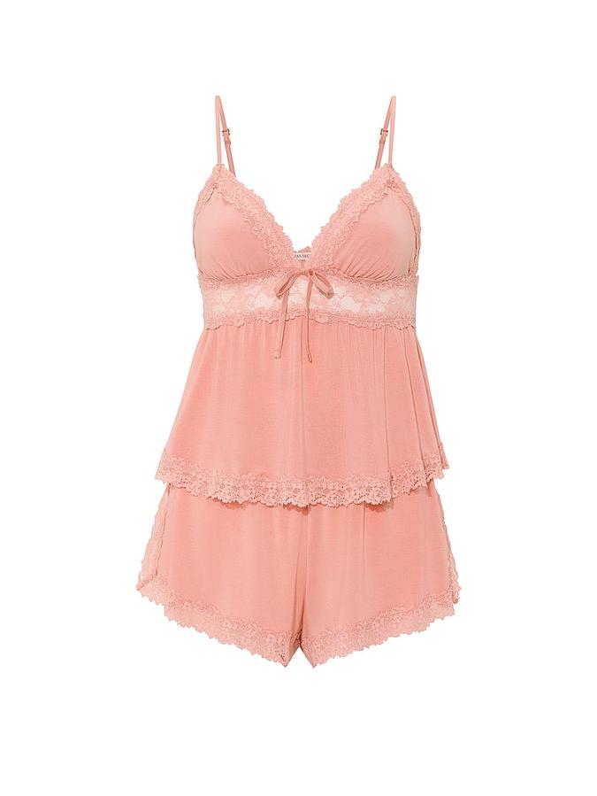 SoSoft&trade; Modal Lace-Trim Cami & Shorts Set image number 2