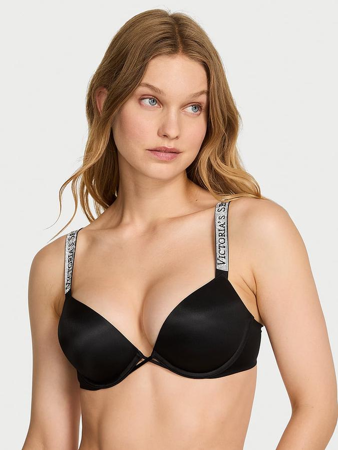 Bombshell Logo Shine Strap Add-2-Cups Push-Up Bra