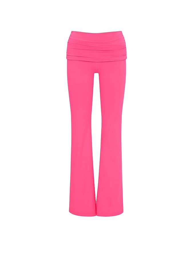 PINK Relay? Ruched Foldover Flare Leggings image number 2