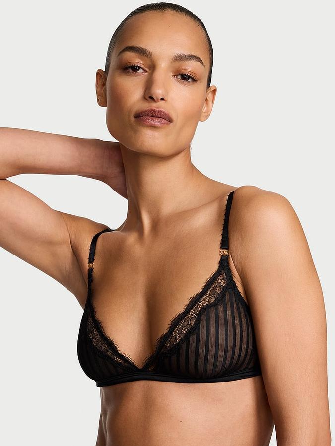 Tease Sheer Stripe Triangle Bralette