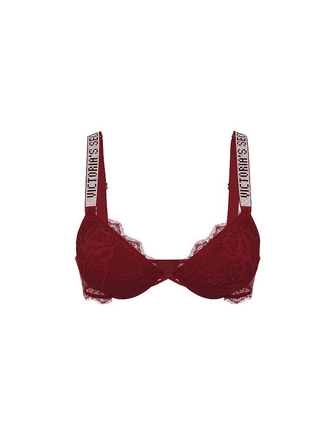 Shine Strap Lace Push-Up Bra image number 2