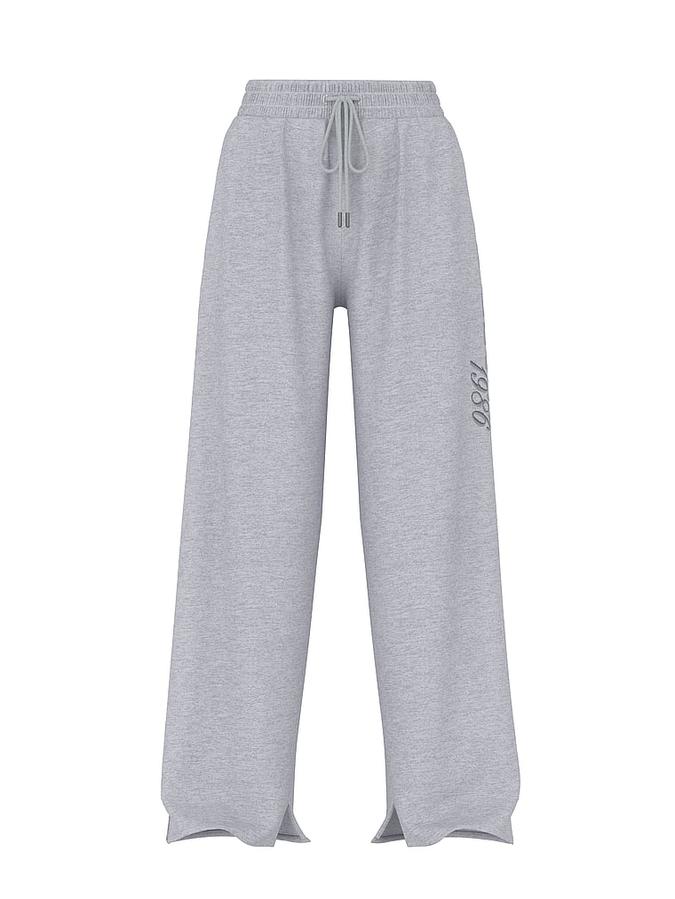 Campus Fleece Wide-Leg Split-Hem Sweatpants image number 2