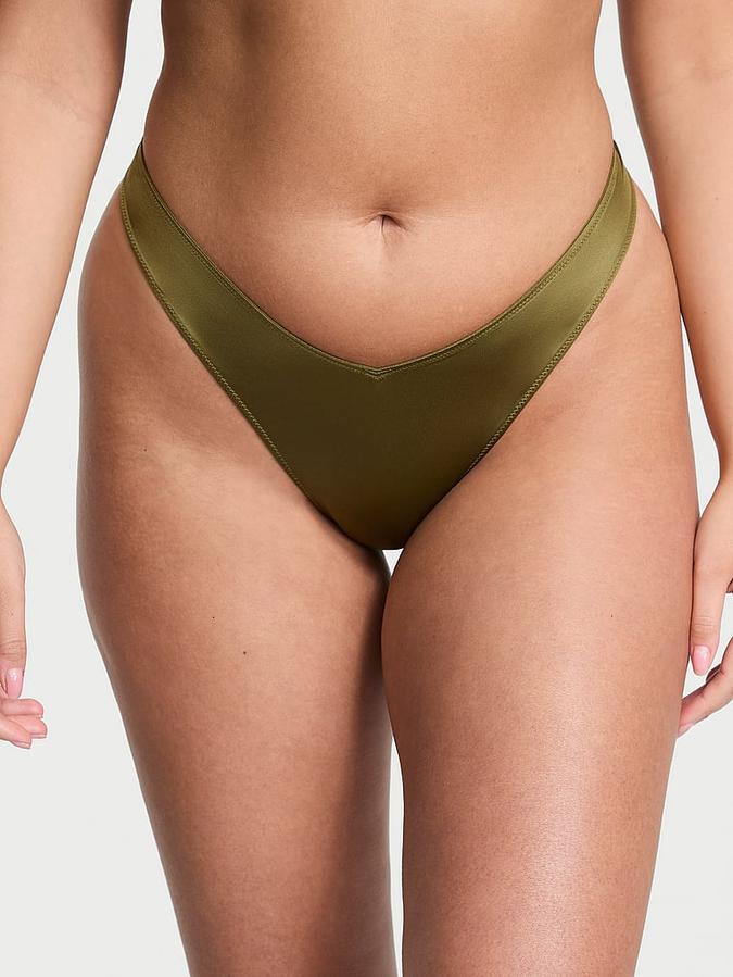 Smooth Strappy-Back High-Leg Thong Panty image number 0