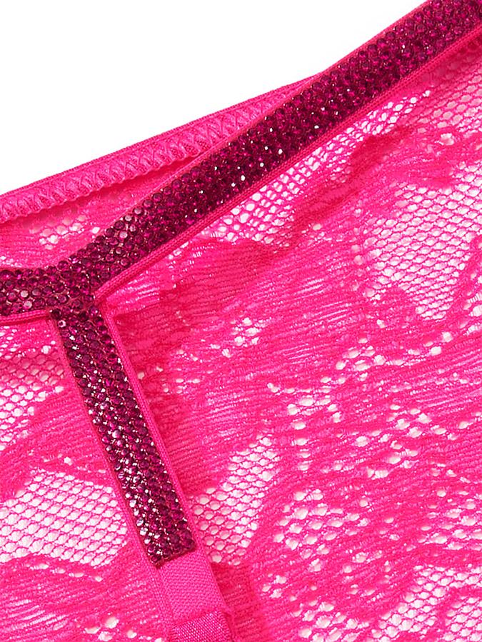 Shine Strap Lace V-String Panty image number 3