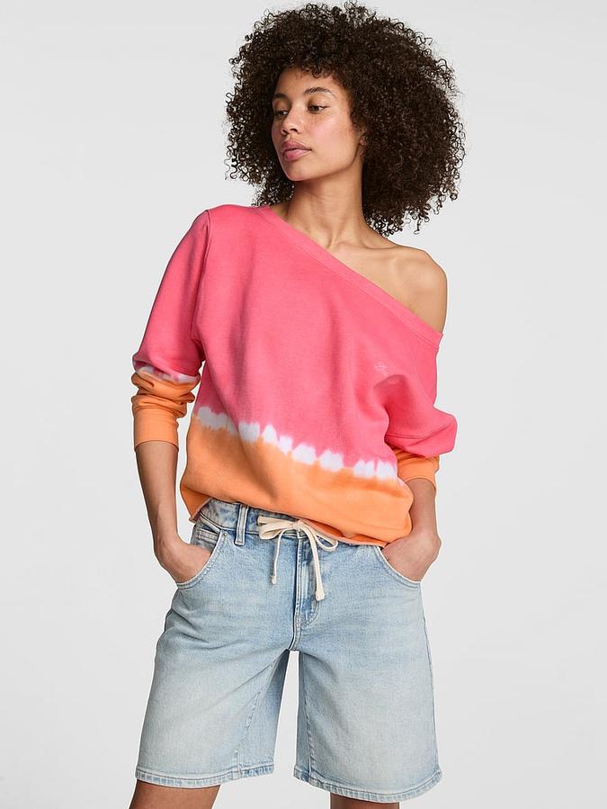 Campus Fleece&trade; Rib Off-The-Shoulder Sweatshirt