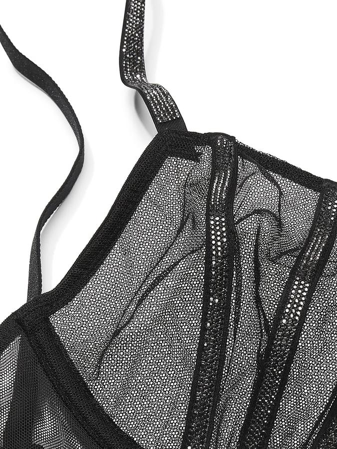 Sheer Shine Unlined Low-Cut Demi Bra image number 3