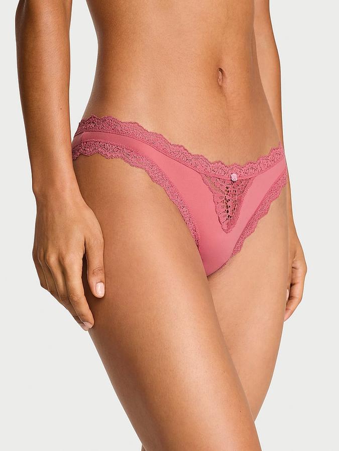 Lace-Trim Bikini Panty image number 0