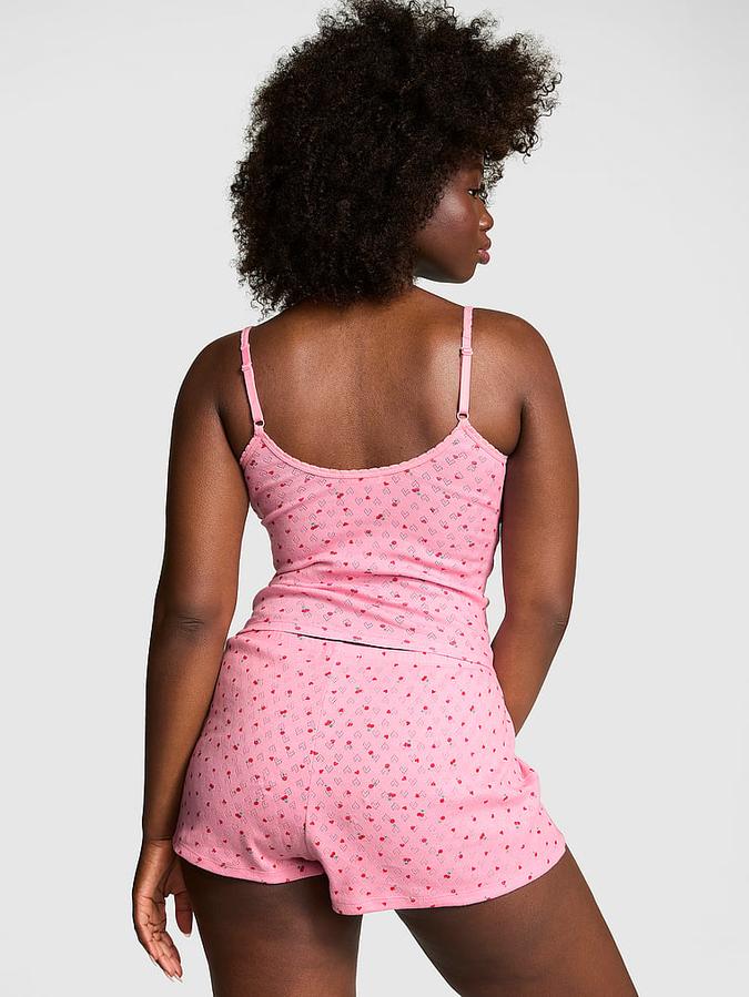Cotton Heart Pointelle Cami image number 1