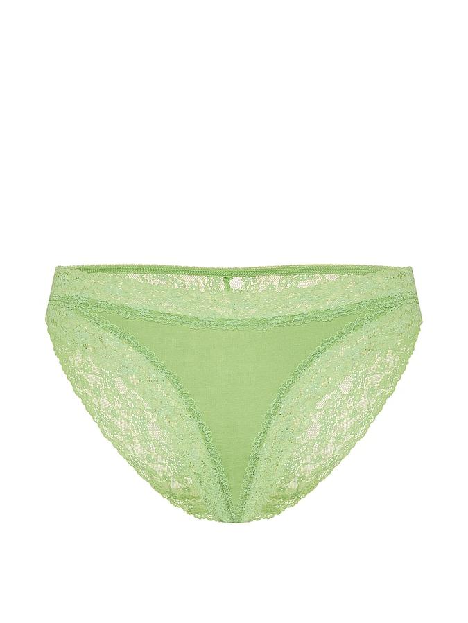 Cotton Lace-Trim Bikini Panty image number 2